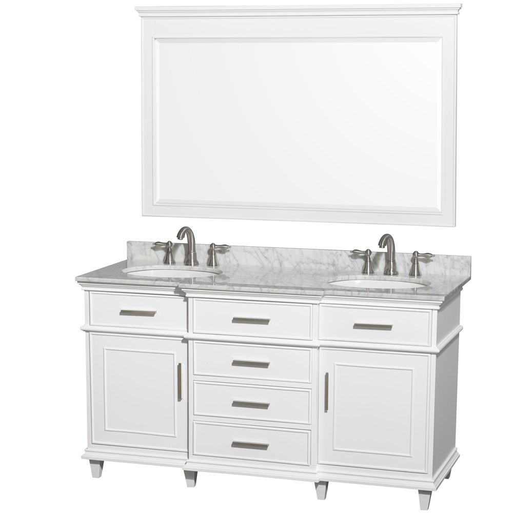 Windsor 60 inch White Bathroom Vanity